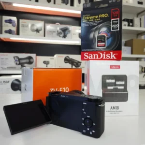 Sony ZVE10 + 16-50mm F3.5-5.6 Lens + Ulanzi AM18 Wireless Microphone + Sandisk 128gb 200mbs Extreme